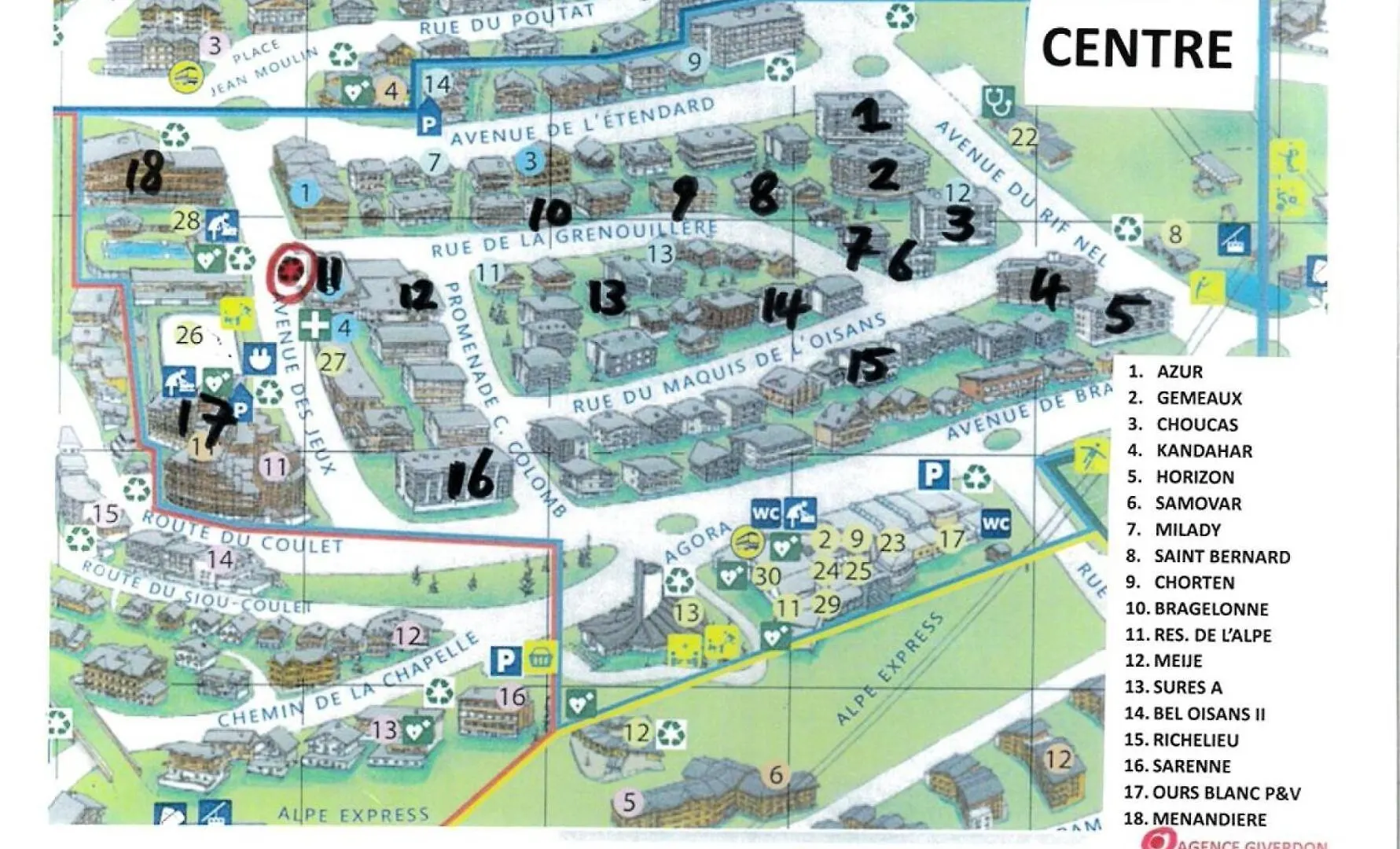 Апартаменты Residence Choucas - Appartement Alpe D'Huez Quartier Centre Station Mae-2401